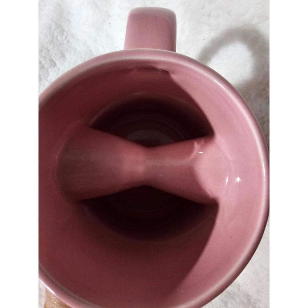 VOODOO Doughnut Coffee Mug Pink & Black "The Magic Is In The Hole" 4.25" Novelty - Picture 8 of 11